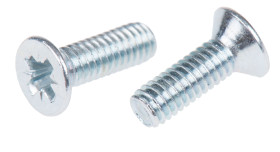 Śruby maszynowe M4 łeb z łbem stożkowym Stalowe długość 12.0mm skok 0.70mm