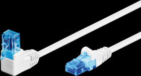 51534 Network cable Cat.6a U/UTP angled / straight, 0.25 m