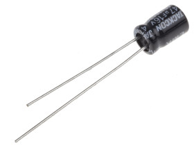 Kondensator 47μF 16V dc Radialny, Otwór przelotowy RS PRO roztaw: 2mm 5 (Dia.) x 7mm