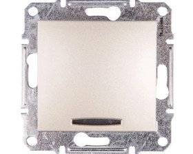 Sedna Łącznik jednobiegunowy 10AX z podświetleniem LED satyna SDN1400168