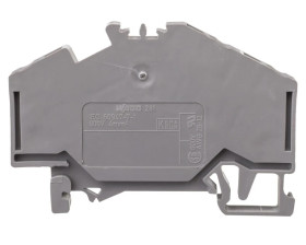 Złączka szynowa 3-przewodowa 4mm2 szara 281-631