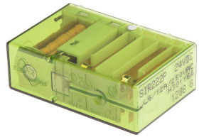 Przekaźnik niezatrzaskowy z wymuszonym prowadzeniem styków , DPDT, 24V dc, montaż PCB, Elesta