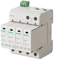 Ochronnik przepięciowy 3-fazowy, 50kA, montaż Szyna DIN, -40 → +80 °C., Siemens 5SD