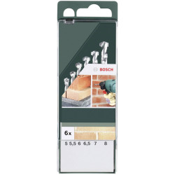 Bosch 2609255461 Accessories 6piece Masonry Drill Bit Set Cylinder Shank