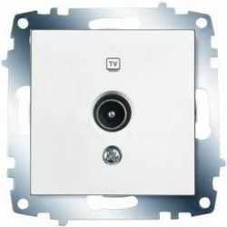 Karre Gniazdo Tv Końcowe, Kolor Biały / 90967010