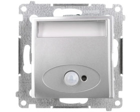 Simon 54 Oprawa oświetleniowa LED 230V z czujnikiem ruchu srebrny mat 3100K DOSC.01/43