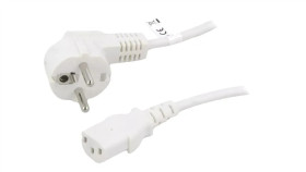 Sn326-3/10/1.5Wh Kabel Cee 7/7 (E/F) Wtyk Kątowy, Iec C13 Żeński Pvc 1,5M 10A
