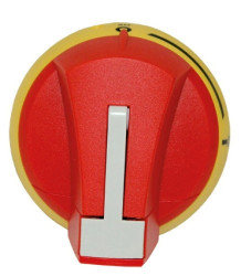 Rączka drzwiowa czołowa i boczna prawa żółto-czerwona CLBS-EH125/01YR 004661420