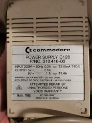 Commodore 128 Original PSU