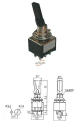 PRZEŁĄCZNIK 2-POZYCJE 6-PINÓW ON-ON PLASTIKOWY LIZ