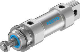 Siłownik pneumatyczny z tłoczyskiem Festo Dwustronne działanie Action DSNU 15 mm Elastyczny DSNU-40-15-P-A