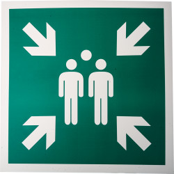 Znak BHP, Tworzywo sztuczne, kolor: Zielony/biały Znak