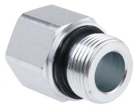 Hydrauliczny reduktor gwintowany prosty, Złacze A: BSPP męski, Złacze B: BSPP żeński, Stal, 315bar