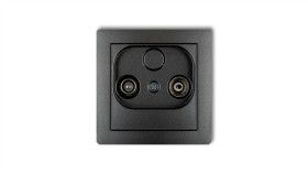 Deco Gniazdo Antenowe Rtv Przelotowe 9Db Grafitowy 11Dg9p