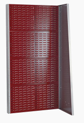 Szafka z panelami ażurowymi głębokość 905mm szerokość 1015mm wysokość 1835mm Czerwony Stal Bott