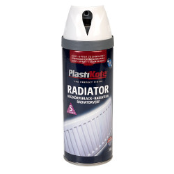 PlastiKote 26100 Twist &amp; Spray Radiator Gloss White 400ml