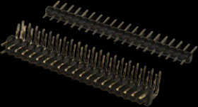 Pin header, 20 pole, pitch 2 mm, straight, black, 10120400