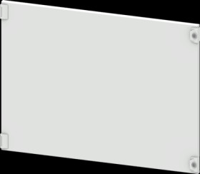 Compartment door, rectangular, sheet steel, (W x H x D) 1000 x 750 x 25 mm, light gray, for built-in installation devices, 8PQ20