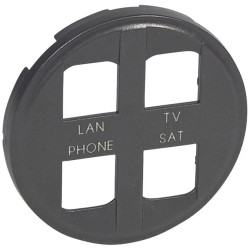 CELIANE Plakietka gniazda 4xRJ45 STP grafit 067994