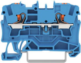 2-wire feed-through terminal, spring-clamp connection, 0.5-6.0 mm², 1 pole, 32 A, 8 kV, blue, 2204-1204