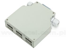 Przełącznica światłowodowa na szynę DIN, 6x SC duplex, bez adapterów