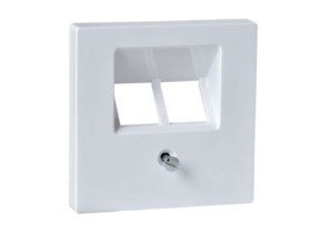 MERTEN SYSTEM M Płytka czołowa mechanizmu gniazda RJ45 podwójna biały active MTN296125 SCHNEIDER ELECTRIC