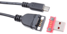 Kabel USB Złącze A USB A Złącze B Mini USB B dł. 800mm Przewód USB USB 2.0 kolor: Czarny