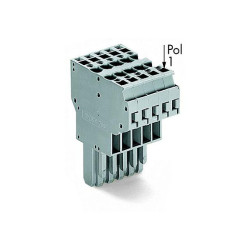 WAGO 769-132 2-conductor Female Connector Codable 12-pole Grey