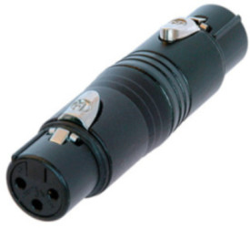 Adapter, XLR socket 3 pole to XLR socket 3 pole, black, NA3FF-B