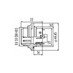 Binder 99-0711-00-05 M Panel Mnt 4&#x2B;PE Pin with Screw Termination
