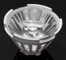 Soczewka LED 49.7 (Dia.) x 28.7mm, D 49.7mm, kąt widzenia 4,4°, do użytku z Cree XP-G, Lumileds LUXEON A, Lumileds
