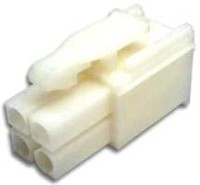 TECMIN4W Obudowa złącza, typ obudowy: wtyk (męska), 4pin (można użyć terminali męskich lub żeńskich) raster pinów: 4.14mm - TE C