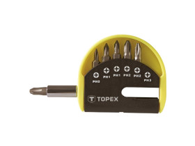 Końcówki wkrętakowe z uchwytem zestaw 7 szt. 39D350 TOPEX