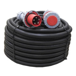 Przedłużacz budowlany siłowy elCORD CEE 63A 400V IP67 30m H07RN-F 5G16 z wtyczką i gniazdem CEE 63A-5P IP67 30466300