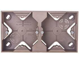 IMPRESJA Puszka natynkowa podwójna złoty metalik PNP-2Y/28