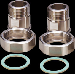 Installation adapter, 16 bar, G 2, G 1 1/2 for flow sensors SM2, SM9, E40230