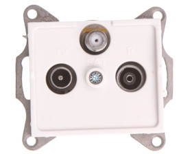 LOGI Gniazdo antenowe RTV/SAT końcowe Biały 25103