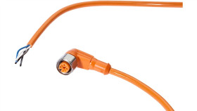 Kabel Połączeniowy, 10M, M12 Żeński (Gniazdo) 4Pin Kątowy, Końcówka Wolna,...