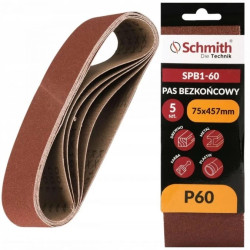Pas bezkońcowy taśma papier ścierny P60 75x457mm 5szt Schmith