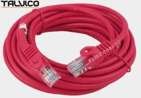 Patch cord UTP kat.5e CCA 5,0m czerwony 5P31