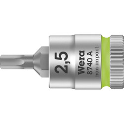 Wera 05003331001 8740 A Zyklop Bit Socket 1/4&quot; 2.5 x 28mm