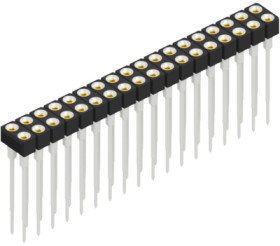 Socket header, 36 pole, pitch 2.54 mm, straight, 10042094