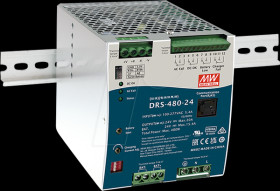 DRS-480-24 Switching power supply, rail mounting, 480 W, 24 V, 15.4 A