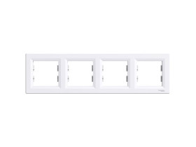 ASFORA Ramka 4 poczwórna pozioma biała EPH5800421 SCHNEIDER ELECTRIC