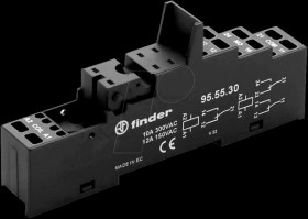95.55.30 Relay socket for FIN 40.51/52/61/41.52, black