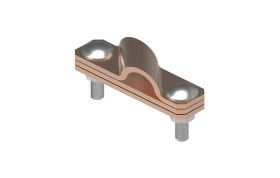 Złącze krzyżowe skośne pręt-bednarka 3-elem. miedź 116.1.2 CU 11602103