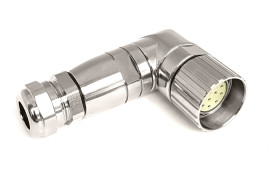 Złącze wielostykowe przemysłowe 19-pinowe M23, panelowe Gniazdo Bulgin