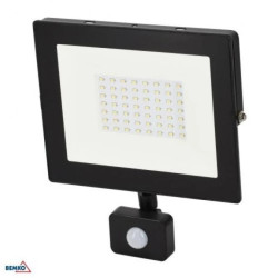 NAŚWIETLACZ LED SMD KASTEL 50W 6000K 4200LM IP65 CZARNY CZ. PIR