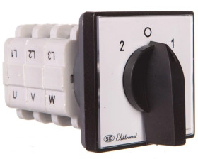 Łącznik krzywkowy 2-0-1 3P 16A z płytką IP65 Łuk 16-72 sieć-agregat 921672