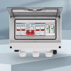 Rozdzielnica PV 2 Stringi 600V DC / 15A / 40kA / IP65 ( 2 IN / 1 OUT )